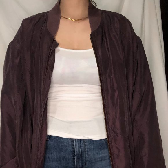 Purple Vintage Bomber Jacket - Picture 1 of 4